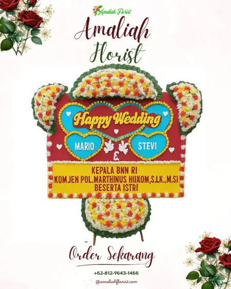 Papan Bunga Pernikahan Pringu